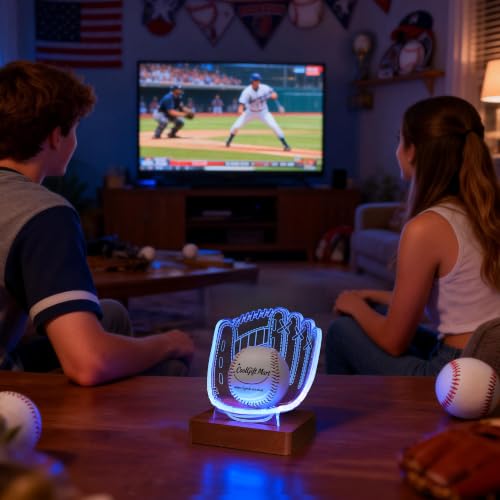 Image of CoolGift Mart Light Up Baseball Glove Display Stand