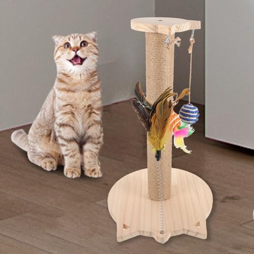 Rascador para Gatos de Sisal y Madera Fuerte con Juego Interior miniatura 4