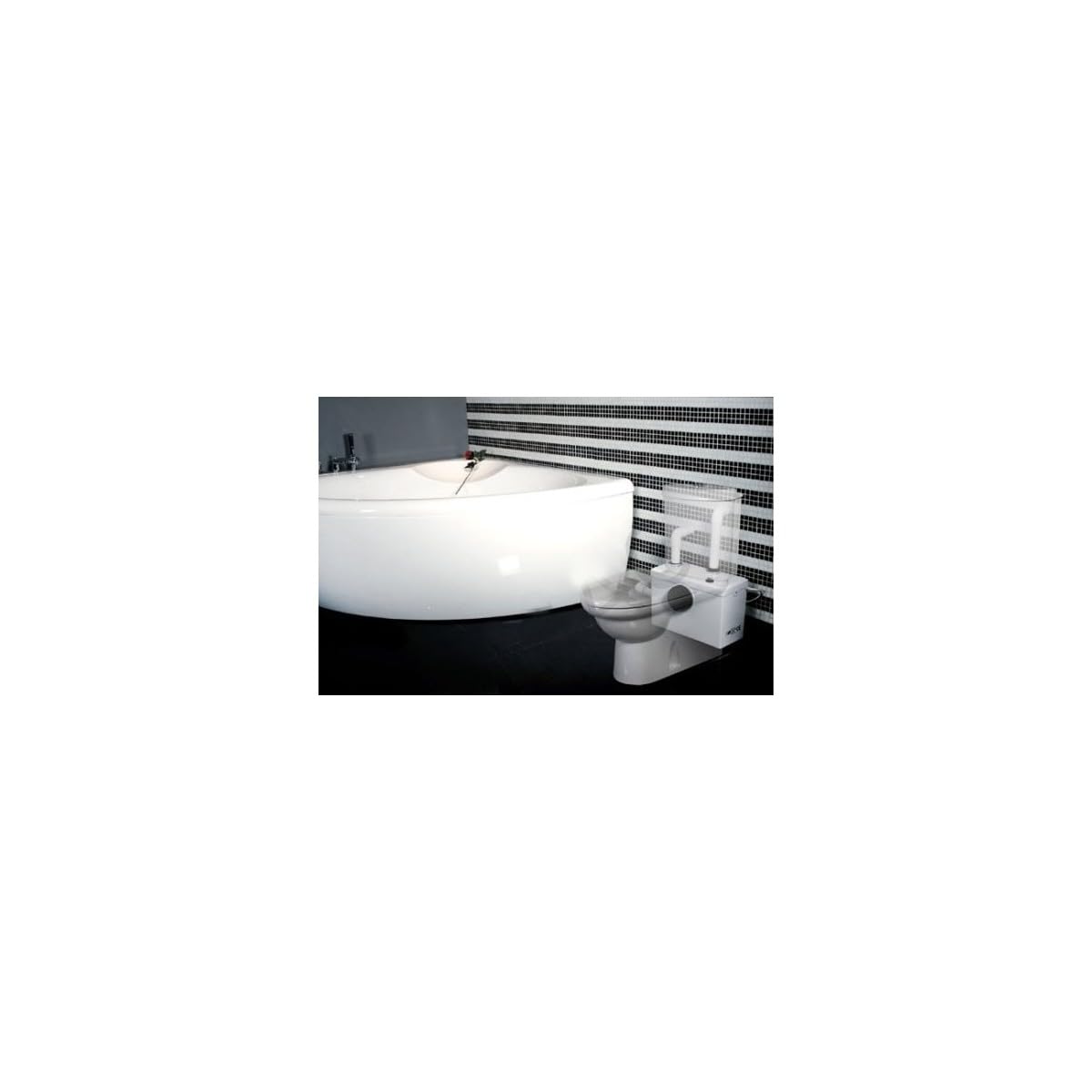wc Broyeur adaptable, Broyeur toilette BSF-100 pour WC ou salle de bain | Broyeur WC Sanitaire pour raccorder 1 WC et jusqu'à 2 équipements sanitaires (lavabo, douche, baignoire, machine à laver...)