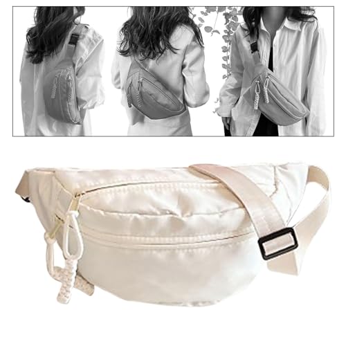 Image of Chest Bag Crossbody Daypack Sport Waist Pack Waist Bag Fashion Crossbody Bag White