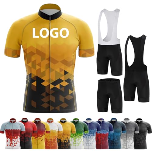 COITROZR Maillot de Ciclismo Personalizado Camiseta de Manga Corta de Secado Rápido para Hombre con Logotipo del Equipo(D)