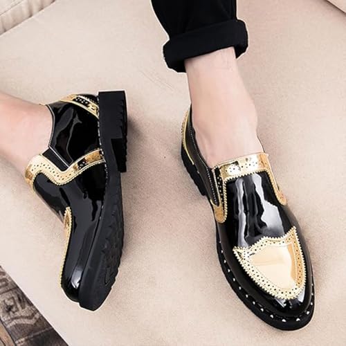 Men's Business Loafers Oxford Style Slip-On Wedding Driving Shoes4