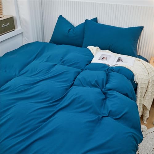 Odot Solid Color Duvet Cover 150x200cm, Simple Style Microfiber Quilt Cover with Zipper Closure, 1 Count, Duvet Cover Only, Microfiber fabric, 1 Piece