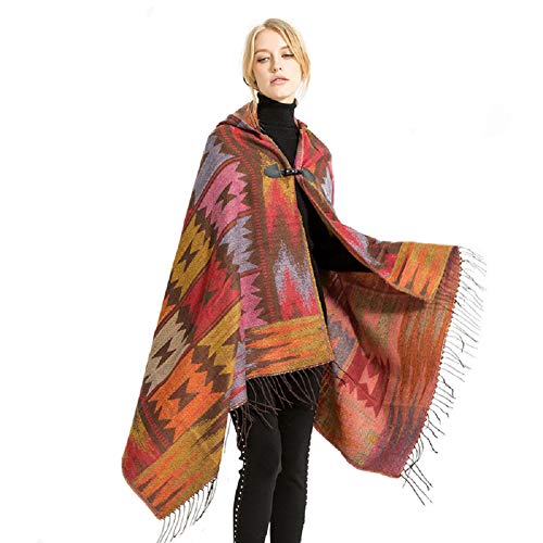 Warm Women Blanket Scarf Oversized Tassel Tartan Wrap Shawl Plaid Cozy Checked Pashmina Cape (3)