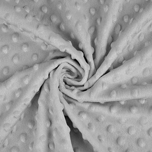 Image of American Baby Company Heavenly Soft Chenille Security Blanket (14 inch x 14 inch), 2-Layer Design with Minky Dot & Silky Satin, Gray, for Boys and Girls