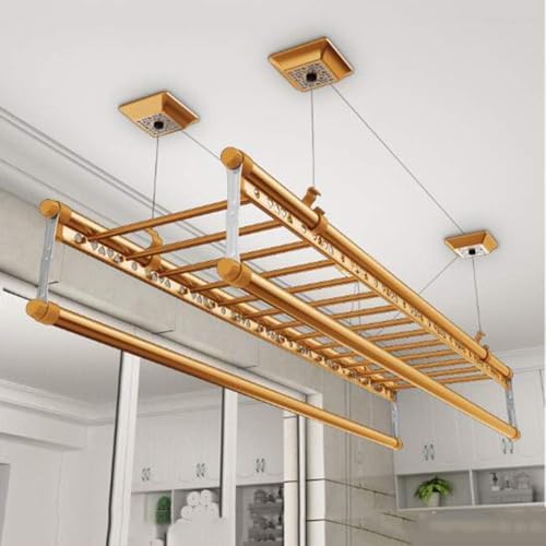 Floor-Standing Solid Wood Rotating Coat Rack，Height-Adjustable Clothes Drying Rack - Space-Saving Telescopic Laundry Stand for Indoor/Outdoor Use, Multi-Rod Design for Efficient Drying, Perf