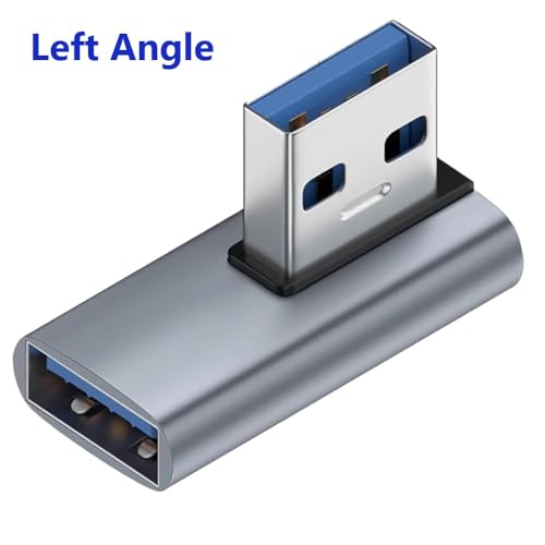 Image of Tobo 90 Degree 10Gbps USB A Extension Extender, USB 3.0 Type A to Type A Male to Female Adapter, 90 Degree USB 3.0 Adapter for Camera, USB hub, Mouse, Printer TD-1480CC