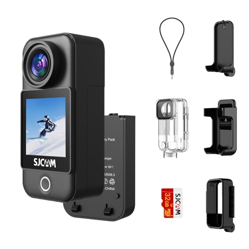 SJCAM C300 Pocket Action Cam 4K30FPS 20MP, 1,33' Schermo Tattile Fotocamera Subacquea EIS 2.4G/5G...