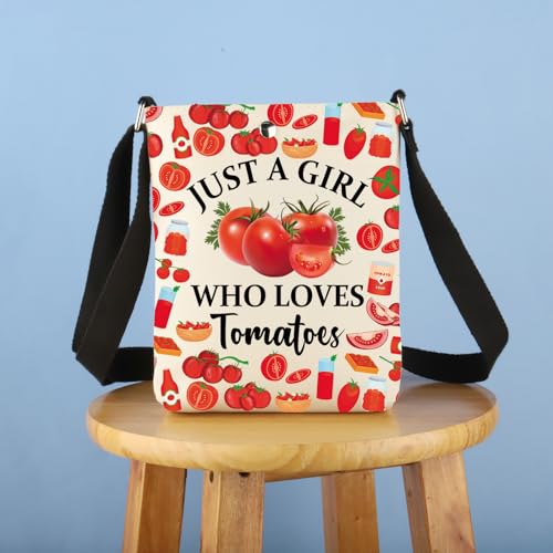 BDPWSS Tomato Crossbody Bag Tomato Lover Gift Fruitarian Gift Vegetarian Handbag Tomatoes Themed Gift Farmer Gardener Gift3