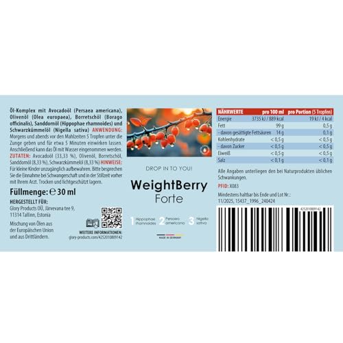 Weightberry Forte gouttes | avec des ingrédients naturels | pour les hommes & les femmes | contenu 30 ml 1x – Image 3