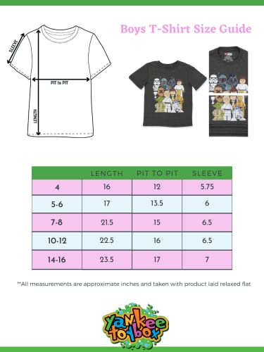 Lego Star Wars Luke Skywalker Yoda R2-D2 Kids Short Sleeve T-Shirt Tee (14-16, Dark Gray) #TOP1