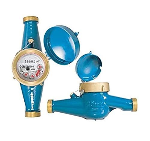Contador para Agua Potable Chorro Múltiple 20mm | Rosca Entrada y Salida 1'' Macho | Contador de Riego Homologado | Caudal máximo 5 m3/h | Racores incluídos