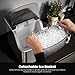 Kismile Nugget Ice Makers Countertop,Portable Ice Machine with Crushed Ice, 35lbs/Day,Self-Cleaning,One-Click Operation for Home Use(Silver)