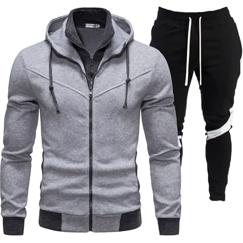 Ensemble jogging deux pièces homme tenue décontractée coupe ajustée confortable