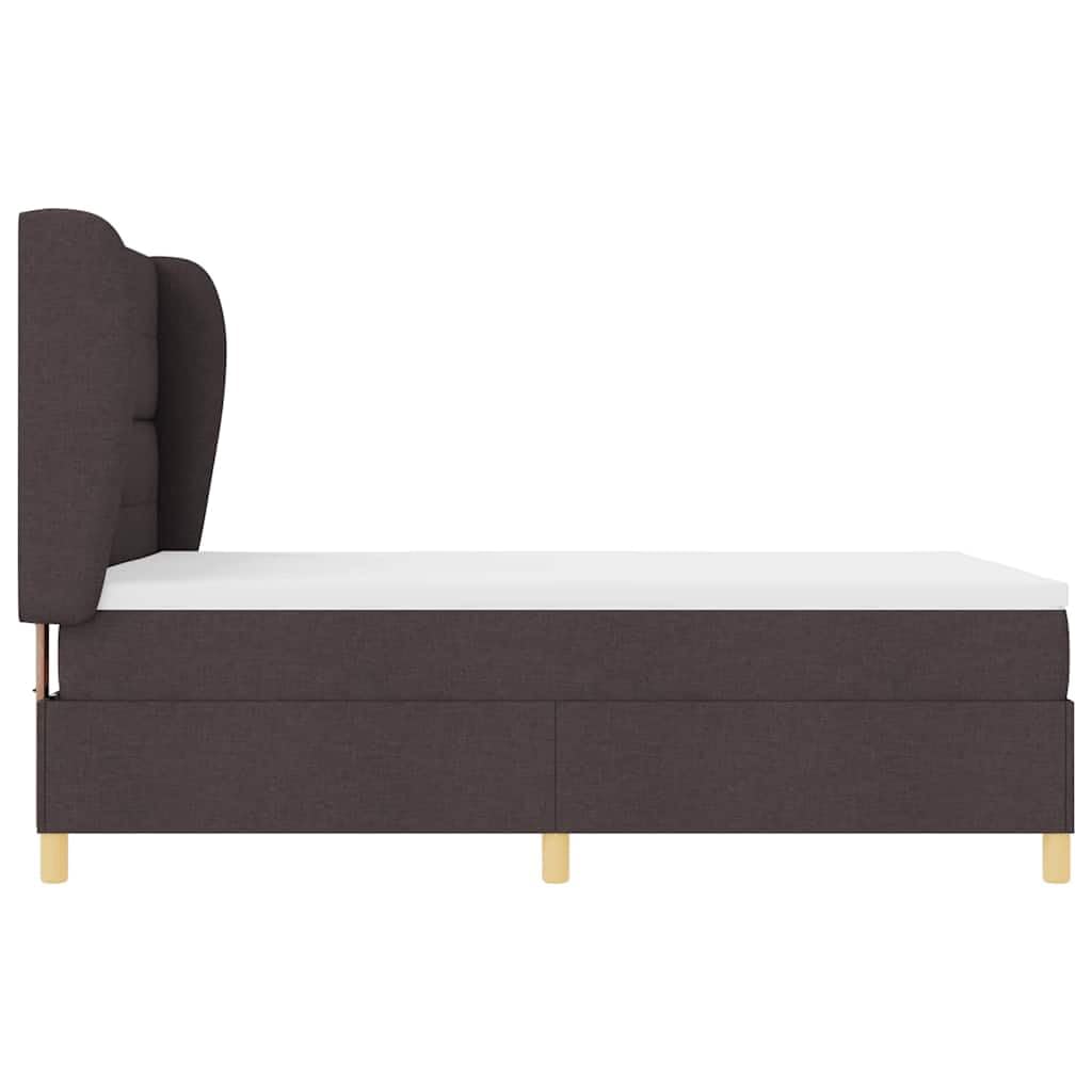 Holzrahmen höhenverstellbares Kopfteil Boxspringbett Dunkelgrau 160x200 cm | Boxspringbett mit Matratze Dunkelgrau 90x190 cm Dunkelbraun King Size Holzstoff Lattenrost Höhenverstellbar Komplettset mit
