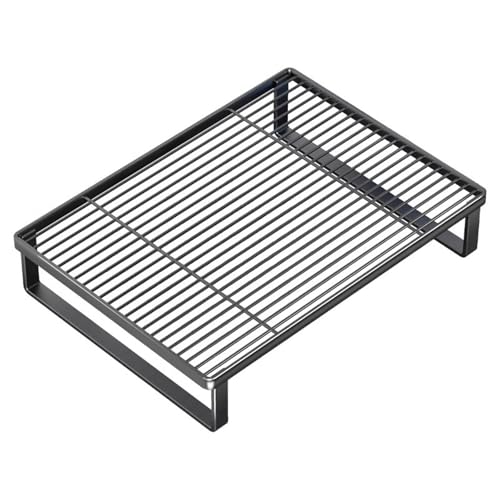 WAZUBC Supporto per Fornello da Cucina e Forno a Microonde Supporto Multiuso per Piano di Lavoro Scaffale Salvaspazio Ripiano Cucina Ripiani (nero)