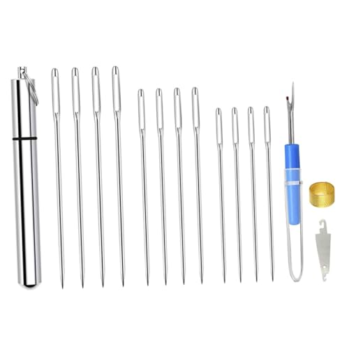 Gogogmee Professional Sewing Knitting Kit 34pcs Self-Threading Needles Storage Case for Easy Thread and Convenient Use