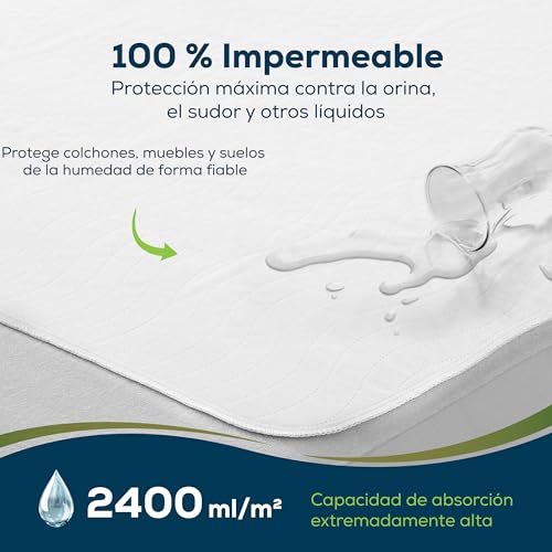Empapador Cama Impermeable Sensalou lavable de alta durabilidad 3