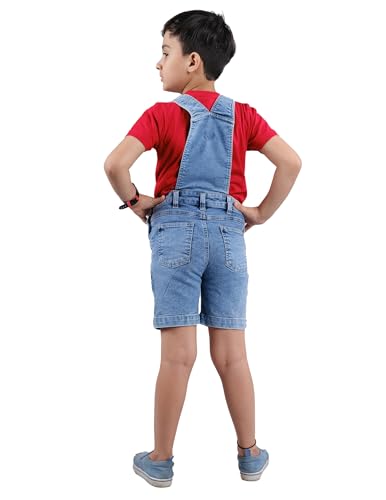 Image of KiddoPanti Boys Denim Dungaree Shorts