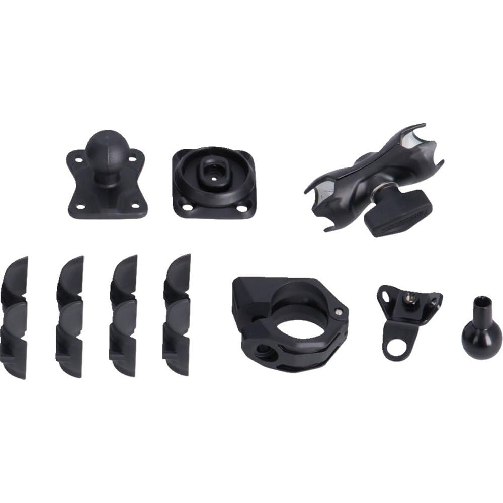 SW-Motech Universal Navi-Montagekit mit T-Lock - 22/28mm Lenker - Schwarz