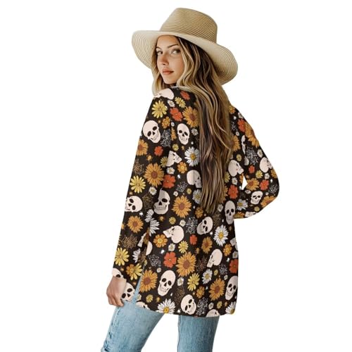 Image of Women's Open Front Cardigan Long Sleeve Loose Sweater Lightweight Soft Cardigan Jackets