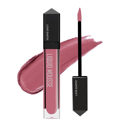 Image of Love Earth Liquid Mousse Lipstick - After Hours Matte Finish | Lightweight, Non-Sticky, Non-Drying,Transferproof, Waterproof | Lasts Up to 12 hours with Vitamin E-6ml