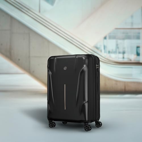 Image of WENGER, Ryon, Medium Hardside Check-in Suitcase, 75 litres, Black, 653733, Swiss Designed