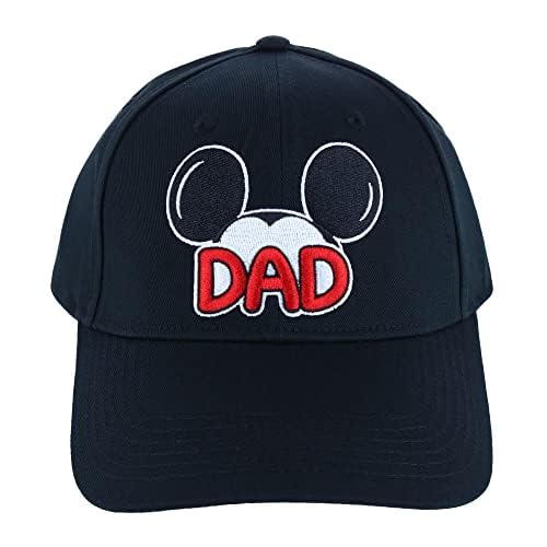Image of Dad & Mom Matching Baseball Caps Set - Adjustable Cotton Hats for Couples | Fun Family Accessories | 2-Pack Multi