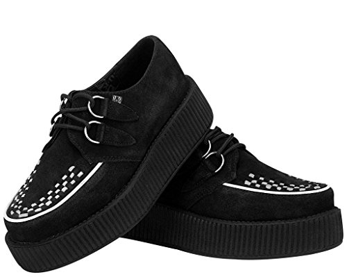 T.U.K. Suede Viva Mondo Creepers Shoes for Women and Men, Lace Up Platform Shoes2