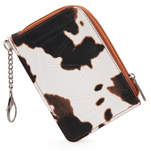 Image of Montana West Wrangler Cow Print Wallets for Women Boho Western Card Holder WG133-W005BR