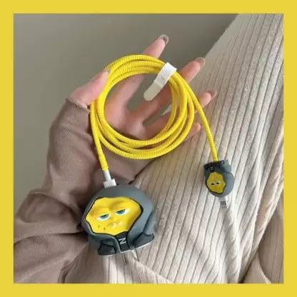 Image of Cable Protector with 3D Cute Pattern for iPhone Charger only18W & 20W | Data Line Wire Saver Charger Protective Cable Full Protection Set of-1 (Anime)