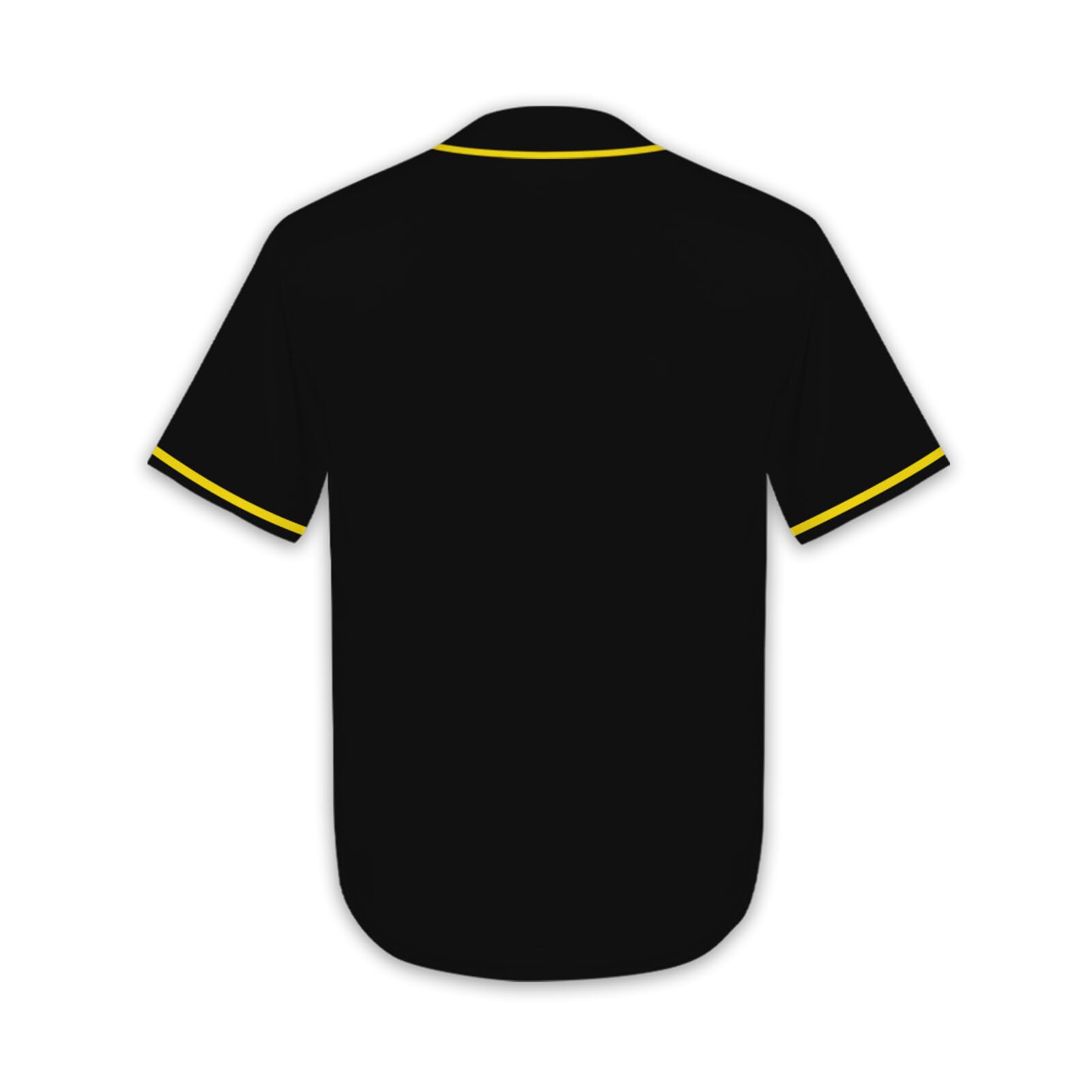 Slvriog Kids Baseball Jersey Button Down Toddler Jersey for Boy Girl Personalized Plain Sports T-Shirts 4-7Years Black-Yellow