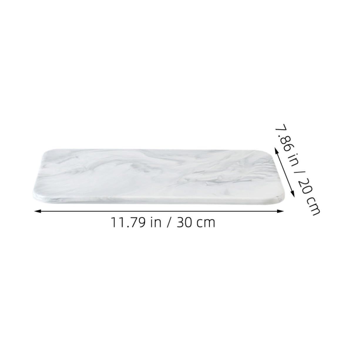 Plato para Tartas Multifunción Sushi y Pan, Banquetes de Hotel y Ocasiones para Tartas Bandeja de Pan, Rectangular y Plana, de Cerámica Acabado Marmoleado, Fácil Mantenimiento