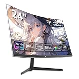 KEY TO COMBAT 24インチ 湾曲ゲーミングモニター フルHD 1080p 180Hz 1ms MPRT 曲面1500R VAパネル 3000:1コントラスト比 Adaptive Sync対応 HDR10対応 HDMI×2、DP×1、イヤホン端子 H24S17
