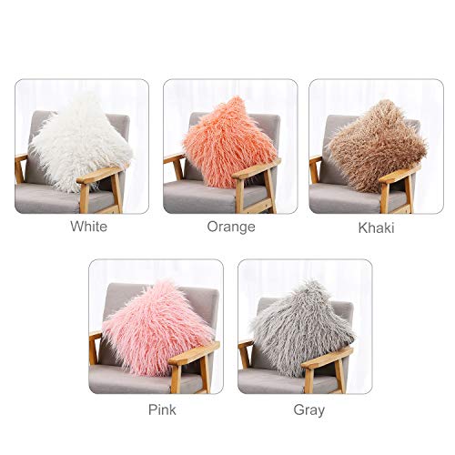 Fronha de pele falsa capa de almofada longa e macia Fronha fofa com zíper oculto para a decoração da