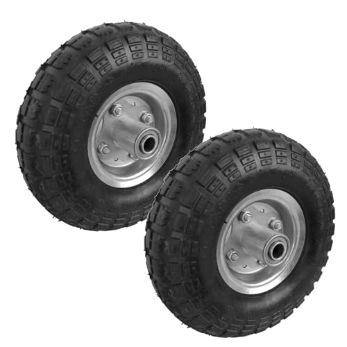 Linxor - Lot de 2 Roues gonflables pour Chariot 4.10/3.50-4 - Alésage 20 mm
