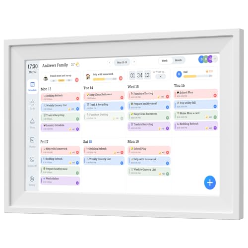Mitoart 10.1' Digital Calendar with IPS Touch Screen - Smart Electronic Calendar & Planner with Free...