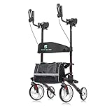 BEYOUR WALKER Upright Walker, Stand Up Rollator Walker Tall Rolling Mobility Walking Aid with 10”...