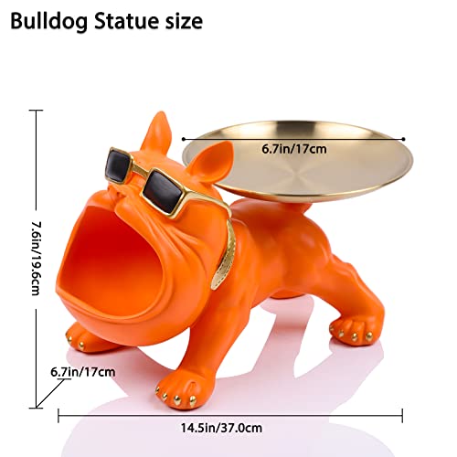 LCCCK Orange French Bulldog Decorative Key Holder Tray #TOP27