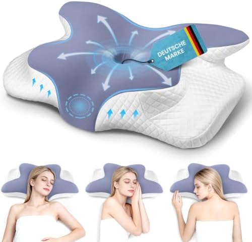 Memory Foam Kissen Ergonomisches Nackenkissen Kopfkissen, 2 in 1 ...