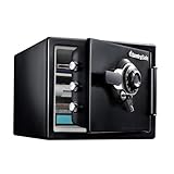 1時間耐火・耐水金庫 22.8L A4ファイル ダイヤル式 ダブルロック 鍵2本付き ブラック 2年保証 JFW082DU