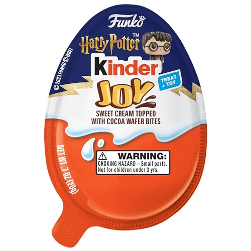 Kinder Joy Egg, Harry Potter Funko Collection, Sweet Cream and Chocolatey Wafers, Individually Wrapped, 0.7 oz, 1 Egg
