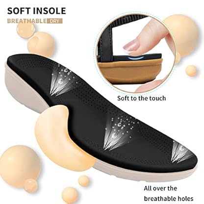 Littleplum Womens Sandals Comfort Arch Support Sandals Summer Walking Shoes Casual Ankle Elastic Flip Flops Shoes - Image 5