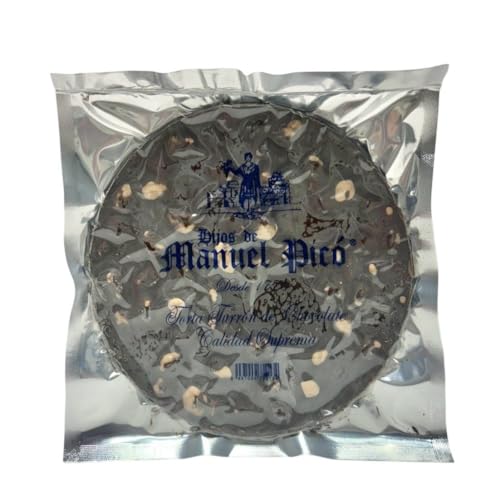 Hijos de Manuel Picó - Torta de Turrón de Chocolate Artesano 200 g - Chocolate con Almendra Crujiente - Sin Gluten - Elaboración Tradicional en Jijona - Gourmet