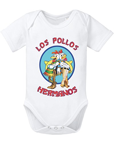 Los Pollos Baby Bebé Body Hermanos Bad Heisenberg Breaking, Farbe2:Blanco;Größe2:80