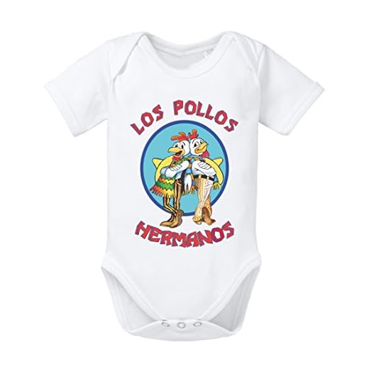 Los Pollos Baby Bebé Body Hermanos Bad Heisenberg Breaking, Farbe2:Blanco;Größe2:80