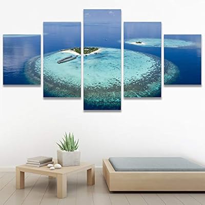 SIGNWIN 5 Panel Canvas Wall Art Modern Art...
