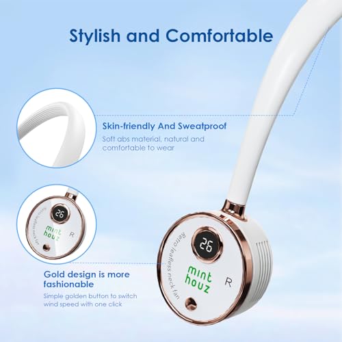 Minthouz Ventilatore portatile da collo silenzioso...