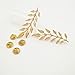 New Simple Elegant Fashion Double Leaf Collar Pin Brooch Classic Design Gold MA by Preciastore