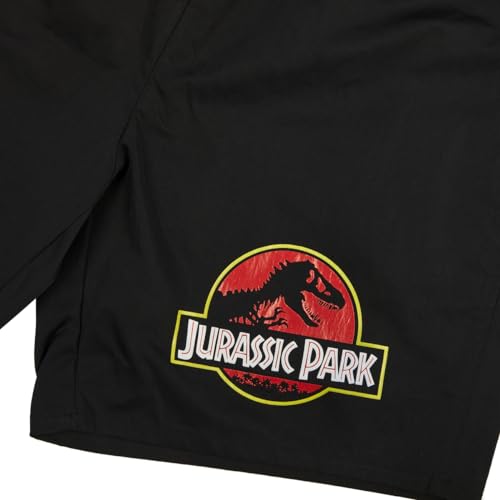 Jurassic Park Isla Nublar Men's Black Lounge Shorts4